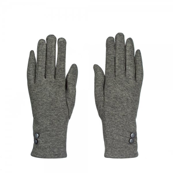 Дамски ръкавици Hisia сив цвят, 3 - Kalapod.bg